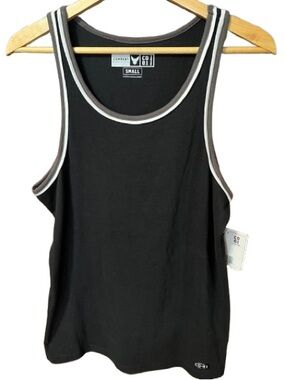 NWT Company Eighty One Black Athletic Tank with Contrast Trim Size Small